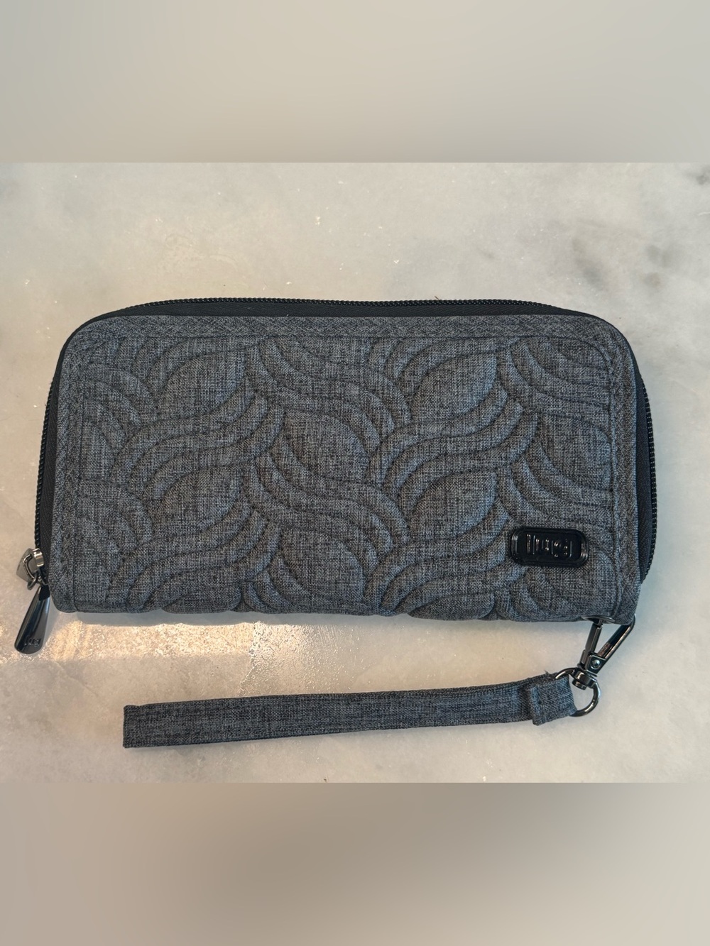 Lug Gray Splits XL RFID Wallet NWOT